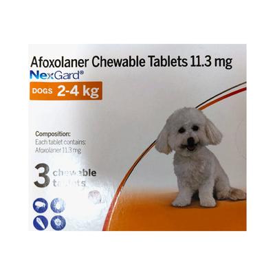 NEXGARD (VET) DOGS 2 TO 4KG Chewable Tablet 3's - General-P