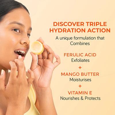 Moody Vitamin C Brightening Lip Scrub Balm with Mango Seed Butter & Turmeric 15 gm - Lip Scrubs