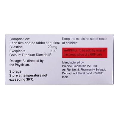 LUPIN BILAGRA 20mg Tablet 10's - Allergies-Ant