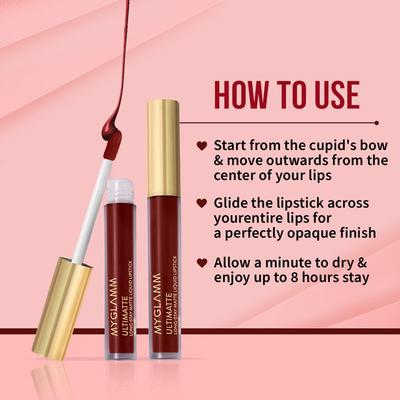 MyGlamm Ultimatte Long Stay Matte Liquid Lipstick-Plum Beauty 2.5 ml - Lipsticks