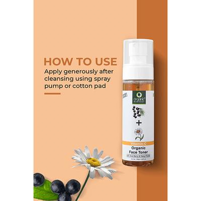 Organic Harvest Brightening Face Toner Kakadu Plum, Acai Berry & Rice water Enriched with Vitamin C 100ml - Toners