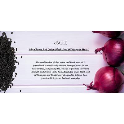 Ancel Red Onion Black Seed Oil Shampoo 300 ml - Shampoos