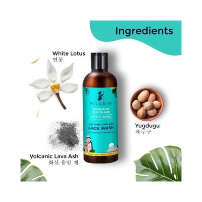 Pilgrim Volcanic Lava Ash Face Wash 100 ml - Face Wash & Cleansers