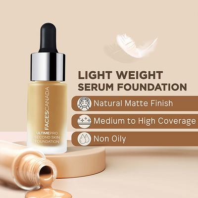 Faces Canada Ultime Pro Second Skin Foundation - Caramel Natural 023, 15ml - Concealer