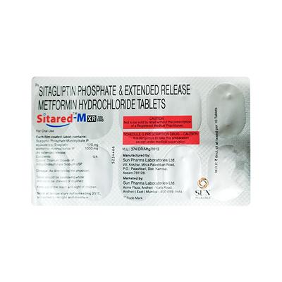 SITARED M XR 100/1000 Tablet 10's - Diabetes-Ant