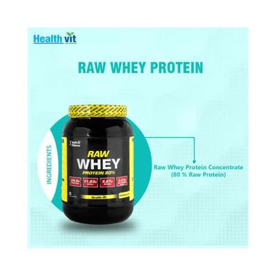 Healthvit Fitness Raw Whey Protein Concentrate 1000 gm - Whey Proteins