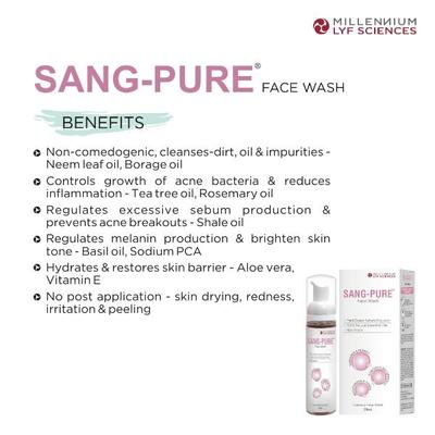 Millennium Lyf Sciences Sang-Pure Face Wash 70 ml - Pure Herbs
