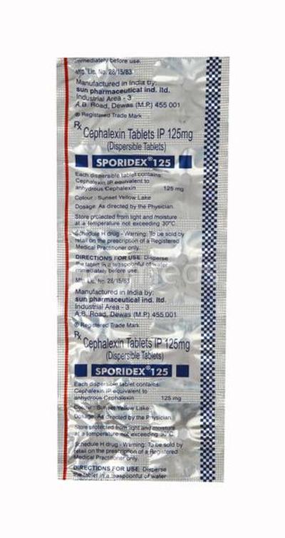 SPORIDEX 125mg Dispersible Tablet 10's - Bacterial Infections-Cep