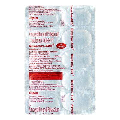 NOVACLAV 625mg Tablet 10's - Bacterial Infections-Pen