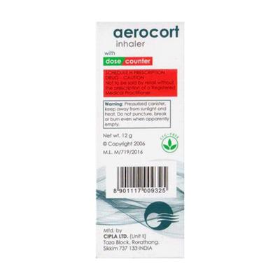 AEROCORT WITH DOSE COUNTER 200md Inhaler 12g