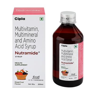 Nutramide Mixed Fruit Flavour Syrup 200ml - Supplements-Vam