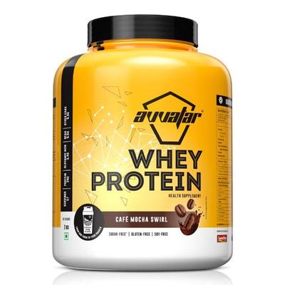 Avvatar Whey Protein Powder - Cafe Mocha Swirl Flavour (Jar) 2 kg - Whey Proteins