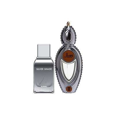 Ajmal Silver Shade EDP Citrus Woody Perfume And Wisal EDP Floral Musky Perfume 150 ml - Perfumes (Edt/Edp)