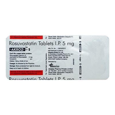 Akroz 5mg Tablet 10'S - High Cholesterol-Dys