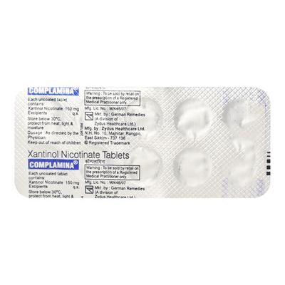 Complamina 150mg Tablet 10'S - Peripheral Vascular Disease