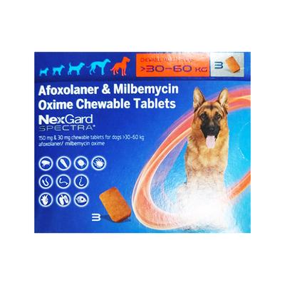 NEXGARD SPECTRA 30 - 60KG FOR DOGS (VET) Chewable Tablet 3's - Veterinary-Pharma