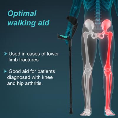 Tynor Elbow Crutch Adjustable (UN) (L 13) - Silver - Arm/Elbow Supports