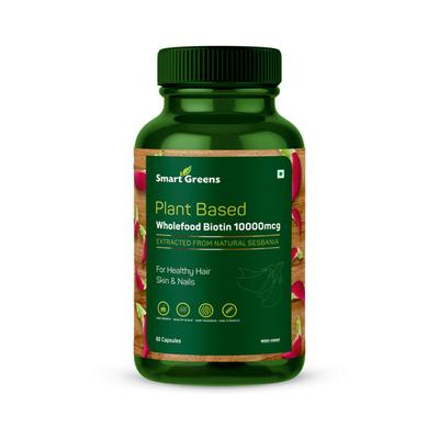 Smart Greens Plant Based Wholefood Biotin 10000 mcg Capsule 60's - Hair & Skin