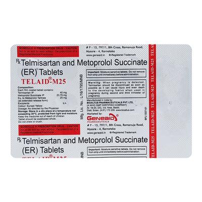 TELAID M 25 Tablet 15's - Hypertension-Ana