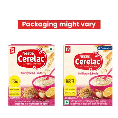 Nestle Cerelac Stage 4 (12 Months+) Powder 300 gm- Multigrain & Fruits (Refill Pack) - Baby And Infant Supplements