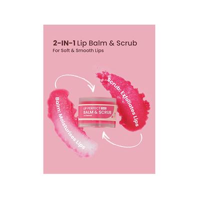Swiss Beauty Lip Perfect Duo Balm and Scrub with Coffee Extract, Shade- Beetroot, 3.5gm+3.5gm 1's - Lip Balms