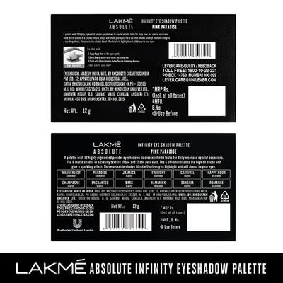 Lakme Absolute Infinity Eye Shadow Palette Pink Paradise 12 Gm - Eye Shadow Palettes