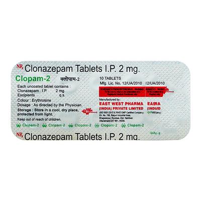 Clopam 2mg Tablet 10'S - Anxiety-Anx