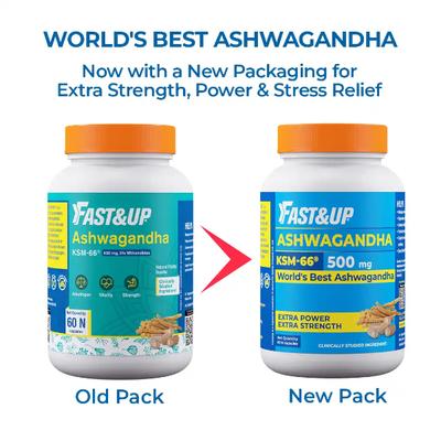 Fast&Up Ashwagandha (KSM-66) 500 mg Capsule 60's - Sexual Care