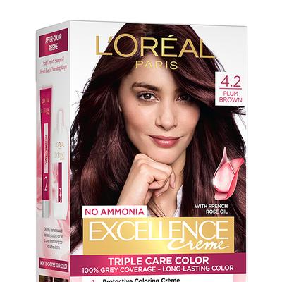 L'Oreal Paris Excellence Creme Hair Color, 4.2 Plum Brown 172 gm - Crème