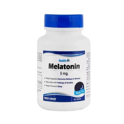Healthvit Melatonin 5mg Regulates For Sleep Cycle- Tablets 60's - Mental Health