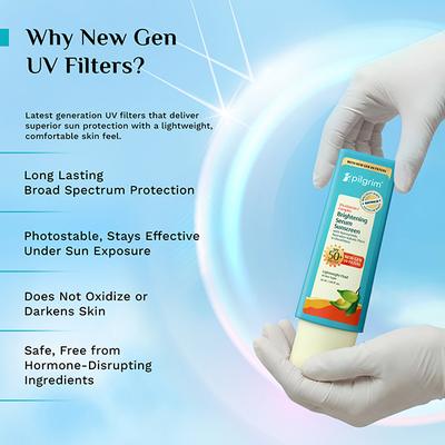 Pilgrim 5% Vitamin C Brightening Ultra Light Gel Sunscreen SPF 60 PA+++ with Australian Kakadu Plum 45 ml - Face Sunscreen