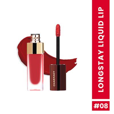 Charmacy Milano Stunning Longstay Liquid Lip (Cherry Red) 5.6 ml - Liquid Lipsticks