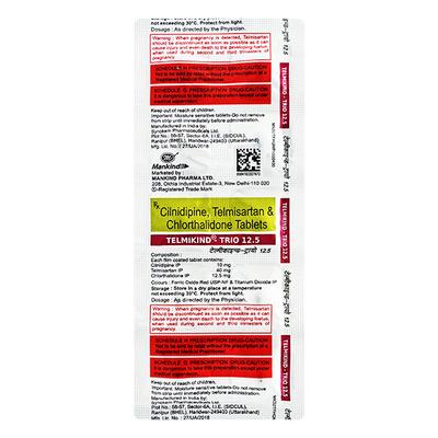 TELMIKIND TRIO 12.5 Tablet 10's - Hypertension-Ang
