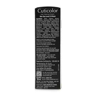 CUTICOLOR BLACK HAIR COLORING Cream 60gm - Hair Color - P