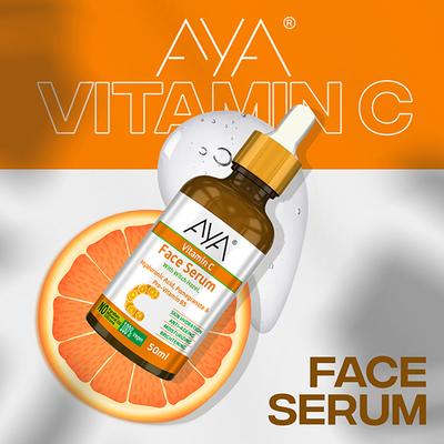 Aya Vitamin C Face Serum For Skin Hydration No Paraben, No Silicone, No Mineral Oil 50 ml - Face Serum