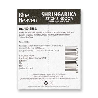 Blue Heaven Shringarika Stick Sindoor (Red) 2 gm - Sindoor