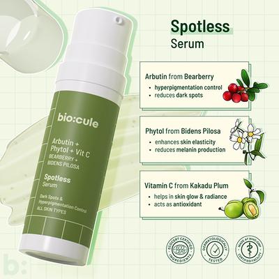 Biocule Spotless Serum, With Vitamin C & Arbutin, For Dark Spots & Hyperpigmentation 15 ml - Face Serum