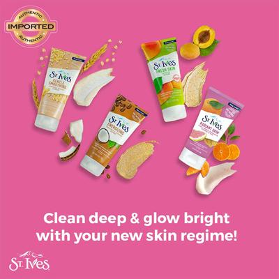 St. Ives Radiant Skin Pink Lemon & Mandarin Orange Face Scrub 170 gm - Scrubs & Exfoliants