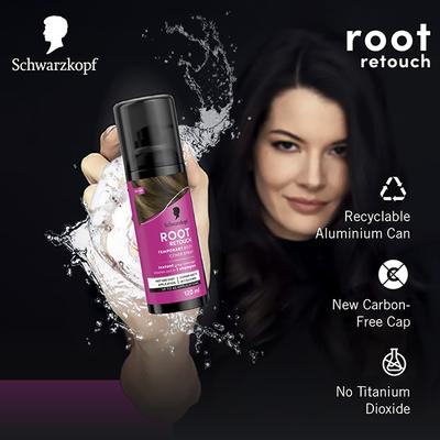Schwarzkopf Root Retouch Temporary Dark Brown Root Cover Spray For Instant Grey Coverage 120 ml - Hair Sprays & Mists
