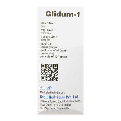 GLIDUM 1 Tablet 10's - Diabetes-Ant