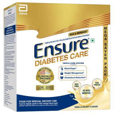 Ensure Diabetes Care Specialized Nutrition Drink Refill - Vanilla Delight Flavour 1.9 kg - Diabetes (Fitness)
