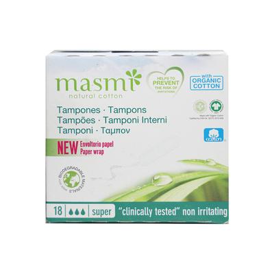 Masmi Natural Cotton New Cottonlock Tampons - Super 18's - Tampons