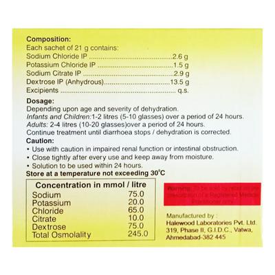 LUPIN'S ORS Tangy Lemon Flavour Powder 21gm - Supplements-Sup