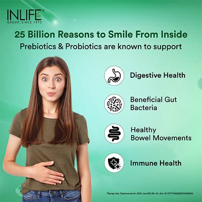 Inlife Pre & Probiotic Forte Veg Capsule 60's - Digestive Health