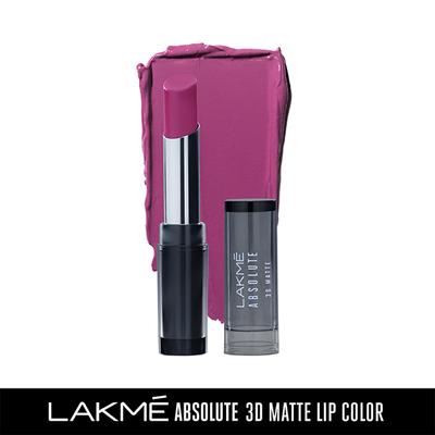 Lakme Absolute 3D Lipstick Explosive Purple 3.6 Gm - Lipsticks