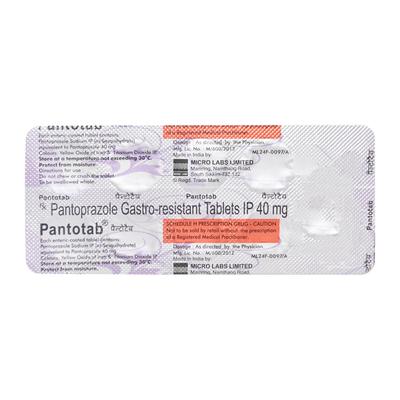 Pantotab 40mg Tablet 10'S - Ulcer/Reflux/Flatulence-Aaa