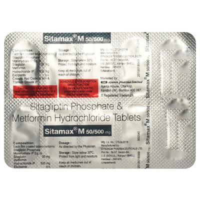 SITAMAX M 50/500 Tablet 10's - Diabetes-Ant