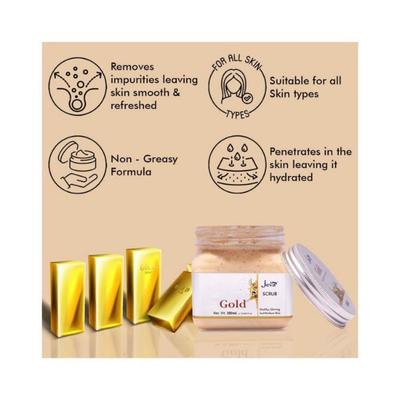 Jeva Gold Scrub for Healthy Glowing and Radiant Skin 380 ml - Scrubs & Exfoliants
