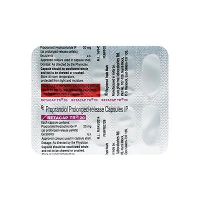 Betacap TR 20 Capsule 10'S - Hypertension-Bet