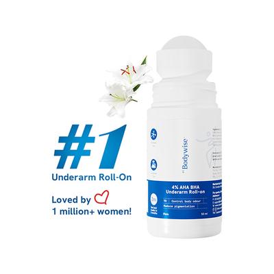 Be Bodywise 4% Aha Bha Underarm Roll On - Floral Fragrance 50 ml - Women Deodorants/Roll-Ons